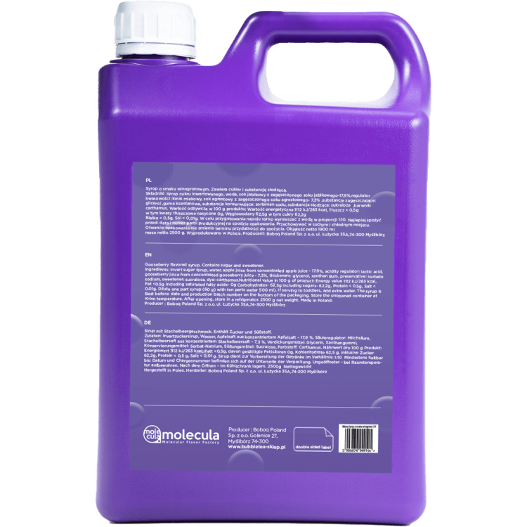 SYROP do BUBBLE TEA - WINOGRONO - 2,5kg - KONCENTRAT SOK
