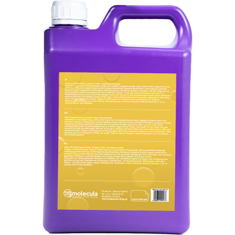 SYROP do BUBBLE TEA - MELON - 2,5kg - KONCENTRAT SOK