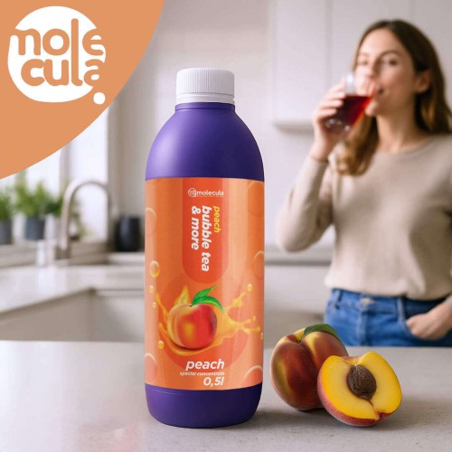 Zestaw do BUBBLE TEA - Tropikalna Pokusa - Kulki MARAKUJA 0,8kg + Syrop brzoskwinia 0,5L